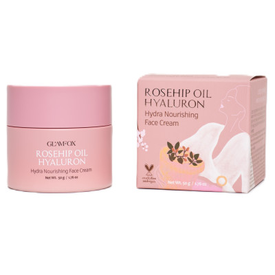 Питательный крем для лица с маслом шиповника и ниацинамидом GLAMFOX Rosehip Oil Niacinamide Hydra Nourishing Face Cream 50 ml