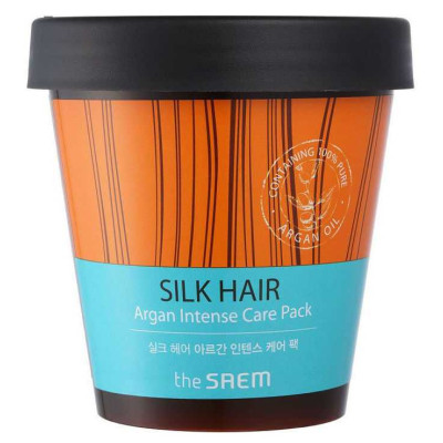 Интенсивная восстанавливающая маска для волос с аргановым маслом THE SAEM Silk Hair Argan Intense Care Pack