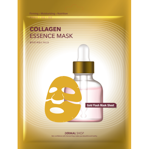 Фольгированная коллагеновая маска для лица DERMAL Collagen Essence Mask  Gold Foil