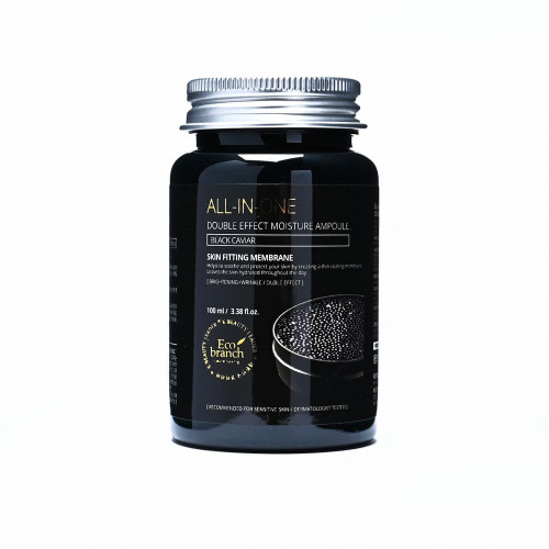 Ампульная сыворотка для лица с экстрактом черной икры Eco Branch All In One Double Effect Moisture Black Caviar Ampoule