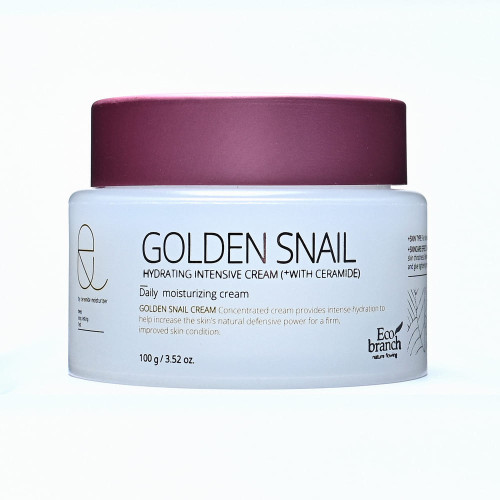 Интенсивно увлажняющий Крем для лица с муцином улитки Eco Branch Hydrating Intensive Golden Snail Cream