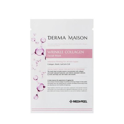 Антивозрастная тканевая маска с коллагеном Medi-Peel Derma Maison Wrinkle Collagen Facial Mask