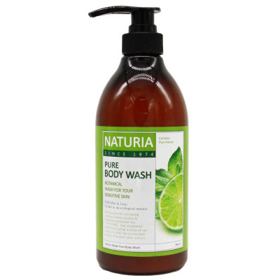 Гель для душа мята и лайм Naturia Pure Body Wash Wild Mint & Lime
