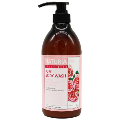 Гель для душа роза и розмарин Naturia Pure Body Wash Rose & Rosemary