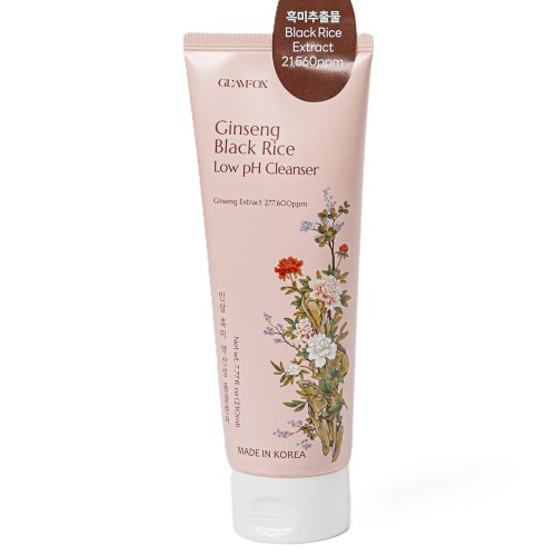 Очищающее средство с низким уровнем pH  и бурым рисом GLAMFOX Ginseng Black Rice Low pH Cleanser 230 ml