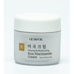 Осветляющий увлажняющий крем для лица на основе риса и ниацинамида GLAMFOX Rice Niacinamide Cream