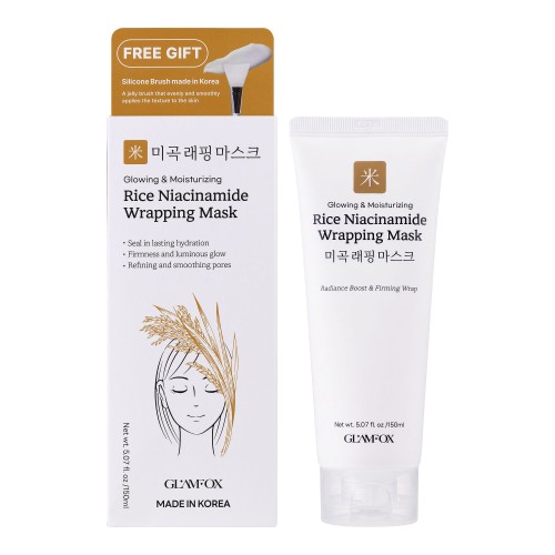 Маска-пленка с рисом и ниацинамидом GLAMFOX Rice Niacinamine Wrapping Mask 