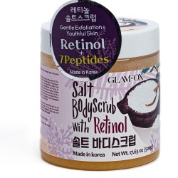 Восстанавливающий скраб для тела с ретинолом и пептидами GLAMFOX Salt Body Scrub with Retinol 500  ml