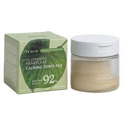 Успокаивающие тонер-пэды с керамидами и хаутюнией GLAMFOX Ceramide Heartleaf Calming Toner Pads 180 ml
