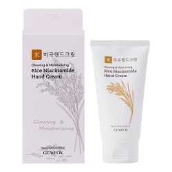 Крем для рук от пигментации с рисовыми отрубями и ниацинамидом Glamfox Rice Niacinamide Hand Cream 