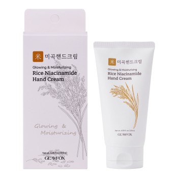 Крем для рук от пигментации с рисовыми отрубями и ниацинамидом Glamfox Rice Niacinamide Hand Cream 