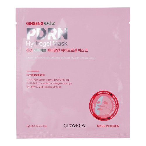 Гидрогелевая маска с женьшенем и PDRN GLAMFOX Ginseng PDRN Hydrogel Mask