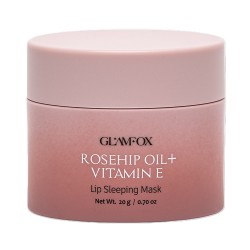  Питательная ночная маска для губ с маслом шиповника и витаминами GLAMFOX Rosehip Oil Vitamin E Lip Sleeping Mask 