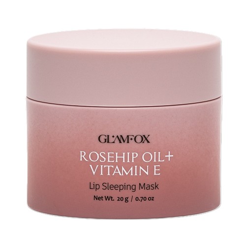  Питательная ночная маска для губ с маслом шиповника и витаминами GLAMFOX Rosehip Oil Vitamin E Lip Sleeping Mask  20 ml