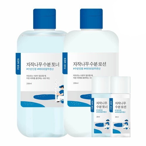 Мужской набор для чувствительной кожи Round Lab For Men Birch Juice Moisturizing Toner & Lotion Set